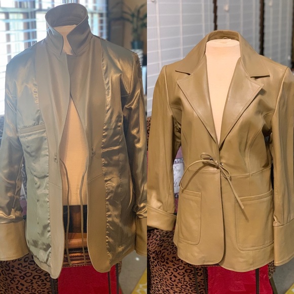 Pamela McCoy green leather jacket - Picture 4 of 4